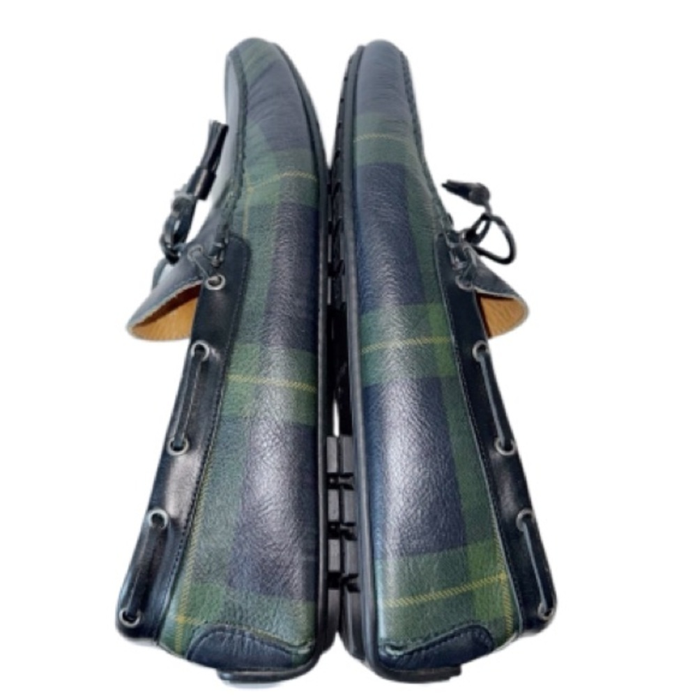 Ralph Lauren Men’s Blackwatch Plaid Leather Driver Loafers Sz 11 Made in Italy - Picture 9 of 12